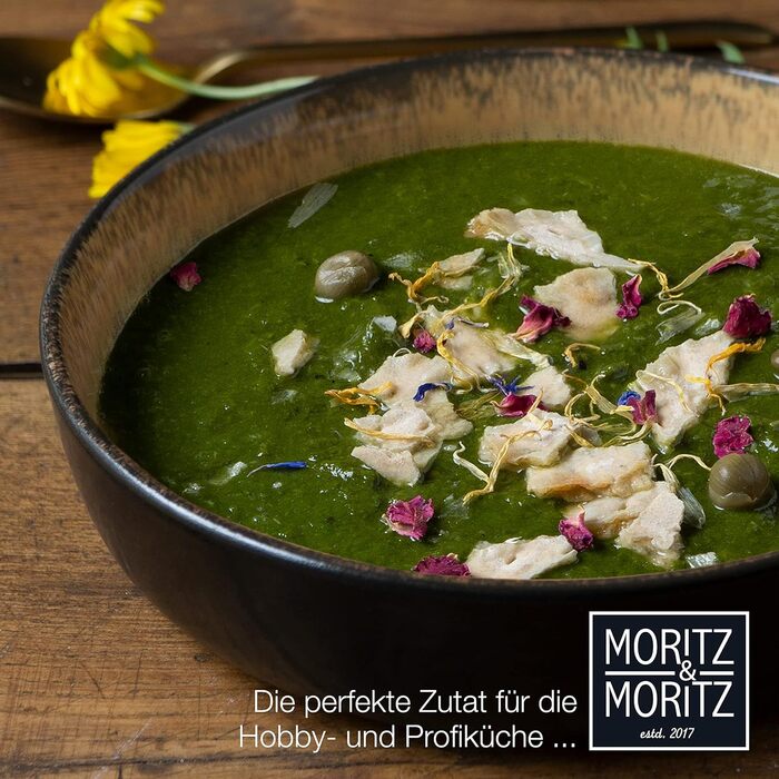 Набор посуды Moritz & Moritz VIDA из 18 предметов на 6 персон Элегантная тарелка из высококачественного фарфора Набор посуды, состоящий из 6 обеденных тарелок, 6 десертных тарелок, 6 суповых тарелок (6 суповых тарелок)