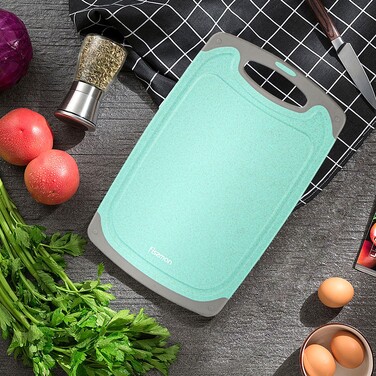 Обробна дошка для мяса, овочів і фруктів Fissman 32x20x8 см (8019)