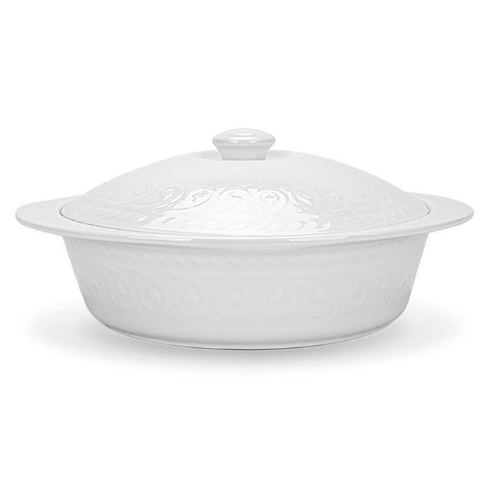 Форма для запікання Fissman кругла з кришкою PARMIGIANO 292х25х72 см / 17 л порцеляна (13708)