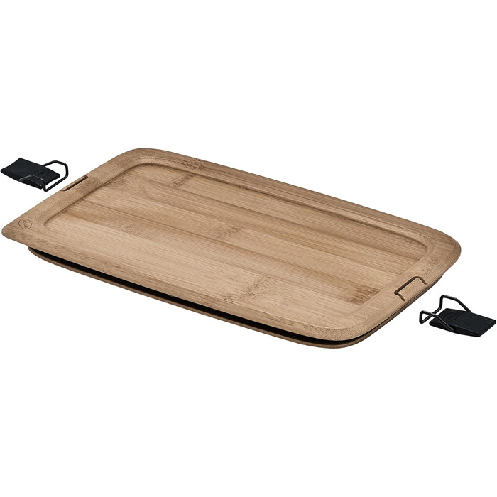 Контейнер для хранения 1 л прямоугольный с разделителем и бамбуковой крышкой FLEXX 2GO Rosle