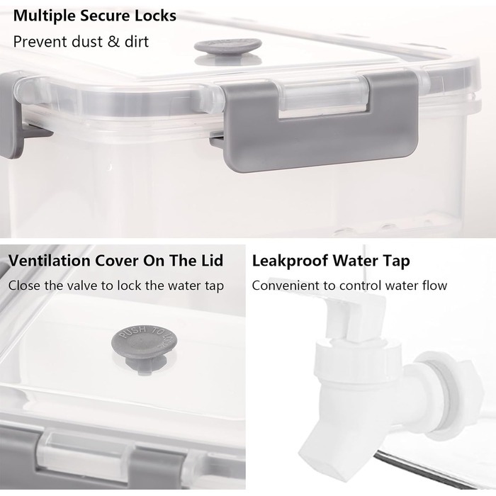 Диспенсеры для напитков с кранами 2 шт 3,5 л MUXHEL