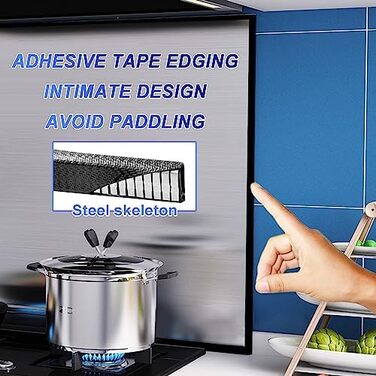 Защита от брызг из нержавеющей стали 30 х 30 см Generisch