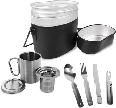 Набір туристичного посуду 8-в-1 normani