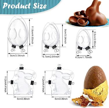 Елементна форма для виготовлення шоколадних пасхальних яєць з формою для випічки у формі пасхального зайчика, форма для пасхального 3D динозаврового яйця у формі страусиного яйця, форма для пасхального шоколадного яйця, ливарна форма, інструмент для випіч