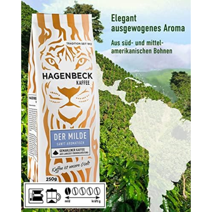 Кава - Кав&39ярня - Смажена кава - Мелені кавові зерна - 250 г - 100 арабіка - Ароматна - Традиційна кавова суміш (Набір для зразків (4 упаковки), 250 г (4 упаковки))