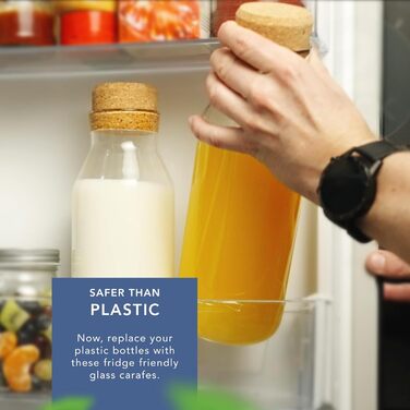 Стеклянные бутылки-графы 4 шт 1 л HEFTMAN