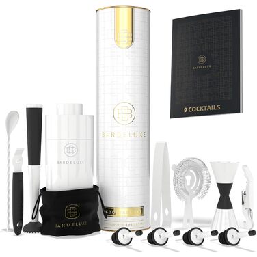 Набір для коктейлів преміум-класу 12 предметів білий BarDeluxe