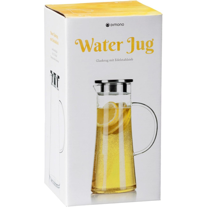 Стеклянный кувшин с фильтром и крышкой 1,5л Dimono