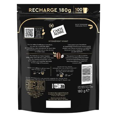 Растворимый кофе Classic на 100 чашек, 180 г Carte Noire