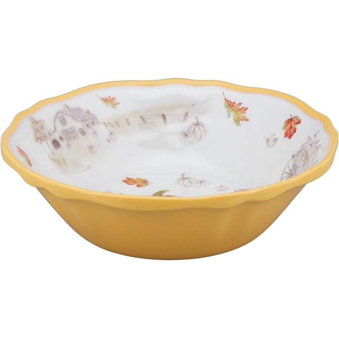 Набір меламінових мисок UP ware, миски у формі квітки для пасти, рису, супу та салату, без BPA, придатні для миття в посудомийній машині, ударостійкі, сині, 17,8 см, 6 предметів (гарбузовий сезон)