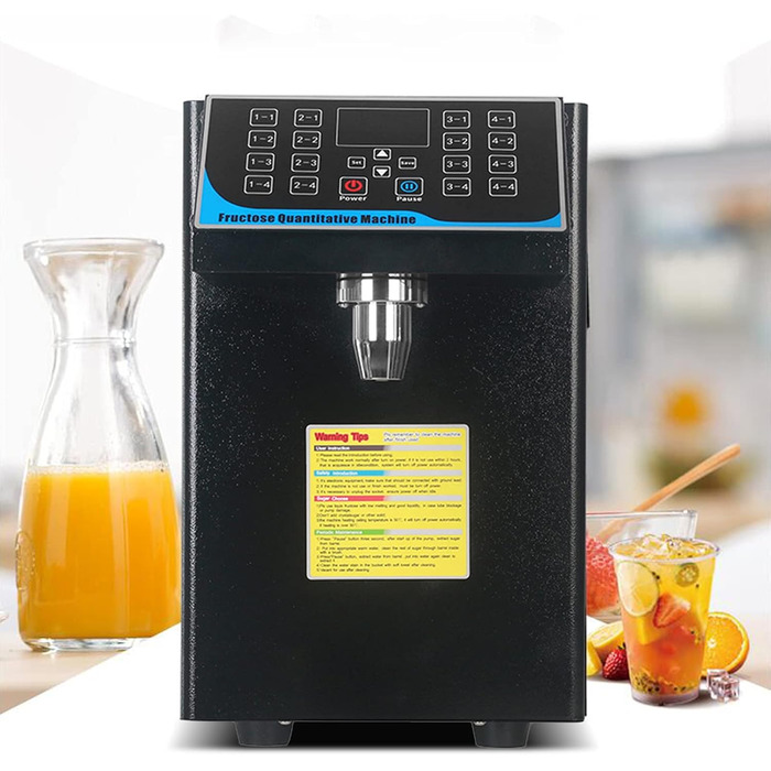 Автоматичний диспенсер фруктози 7.5 л - Кількісний дозатор фруктози 450 Вт, сиропник з нержавіючої сталі для фруктози, бульбашкового чаю, цукрового розчину. Розміри 25x36x40 см