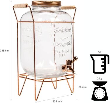 Диспенсер для напоїв з краном 5 л SUPERBUTELKI.PL