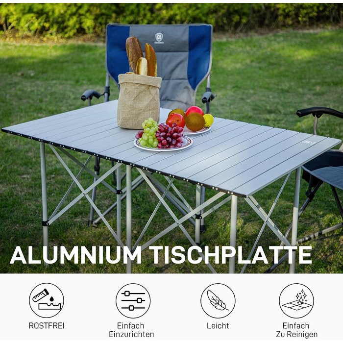 Складной кемпинговый стол белый EVER ADVANCED