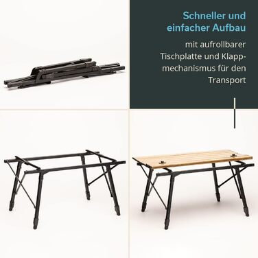 Складной кемпинговый стол 90 х 52 см Skandika