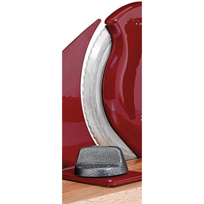 Ручная хлеборезка Zassenhaus CLASSIC Solingen Blade Steel Толщина резки 1-18 мм Доска и кривошип из бука Размеры 30 25,5 19 см (Красный, Один размер)