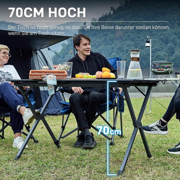 Складной кемпинговый стол 120x70 см EVER ADVANCED