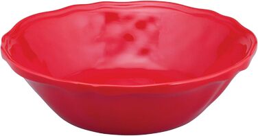 Набір меламінових мисок UP ware, миски у формі квітки для пасти, рису, супу та салату, без BPA, придатні для миття в посудомийній машині, ударостійкі, сині, 17,8 см, 6 предметів (святковий червоний)