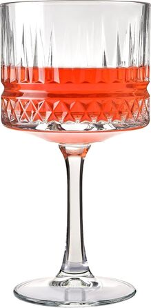 Бокалы Pasabahce Vintage Golden Touch, 4 шт., элегантные бокалы для шампанского, коктейлей, мартини и вина, на длинной ножке, 250 мл. Идеально подходят для вечеринок, подарков, новоселья и свадеб (серия Elysia)