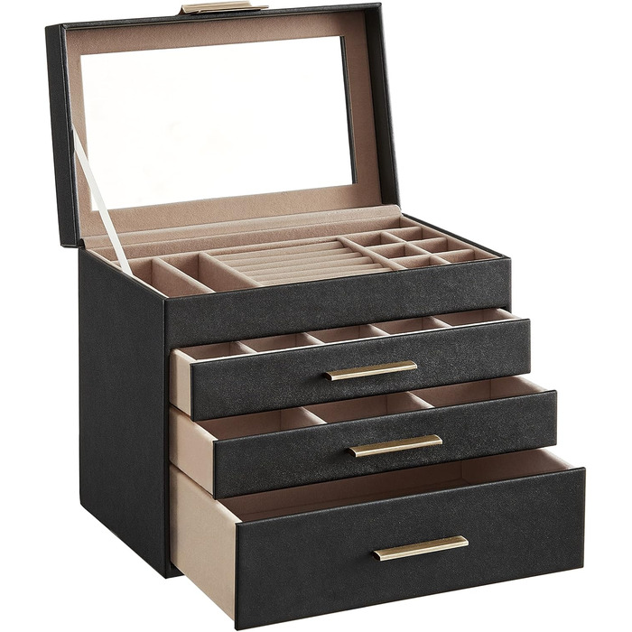 Органайзер для ювелирных изделий 4-уровневый черный SONGMICS