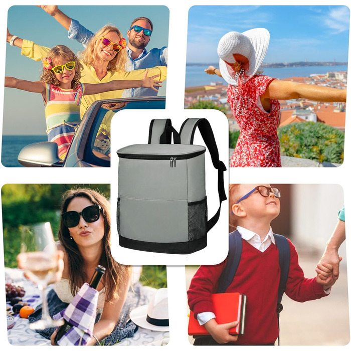 Большой терморюкзак серый Generisch