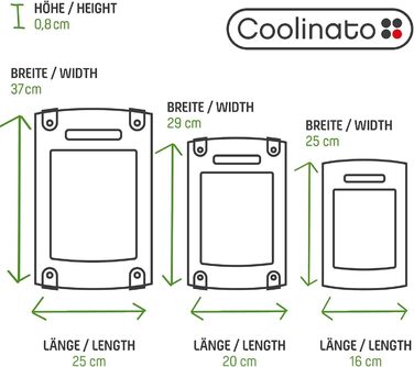 Набір обробних дощок 3 шт Coolinato