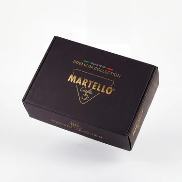 Кофемашина капсульная белая Smart Martello и набор 80 кофейных капсул Premium Selection Box Martello