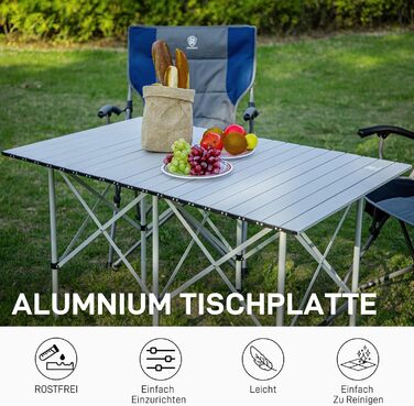 Складной кемпинговый стол белый EVER ADVANCED