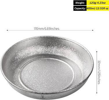 Серебряные миски для пикников 400 мл SILVERANT