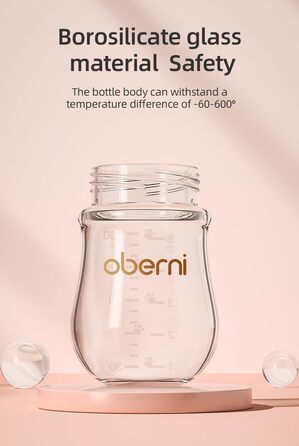 Скляна пляшечка для годування 150 мл Oberni