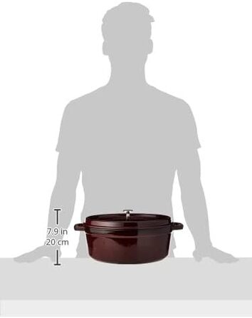 Чавунна жаровня/кокот STAUB, овал 6,7 л, (33 см, гренадин)