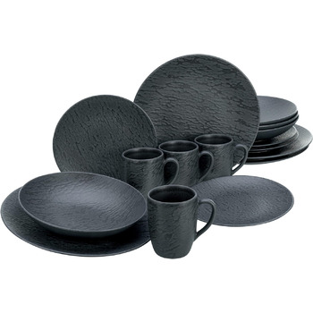 Набор посуды на 4 персоны, 16 предметов, Slate Black Creatable