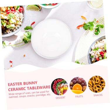 Керамічні миски з візерунком зайчика 2 шт ABOOFAN