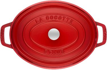 Чавунна жаровня/кокот STAUB, овальна 6,7 л, (31 см, вишнево-червона)
