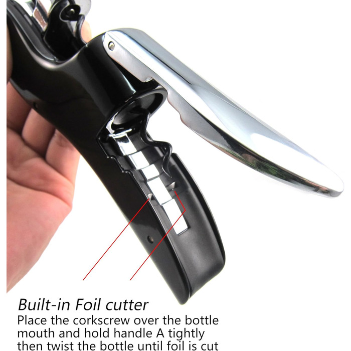 Професійний відкривачкою для пляшок чорний KAYCROWN