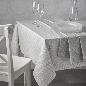 Скатертина Atenas Home Textile Delfos Blanco, бавовна з покриттям