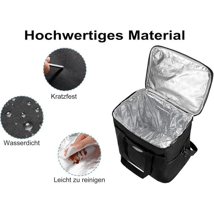 Термосумка 16 л чорна Glanxy