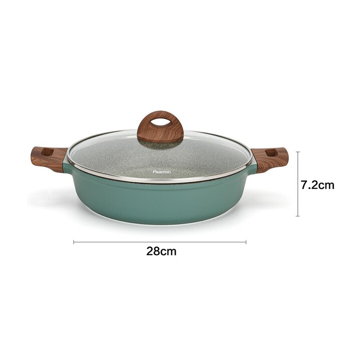 Сотейник Fissman FIRENZE 28x7,2 см 3,8 л со стеклянной крышкой (14280)