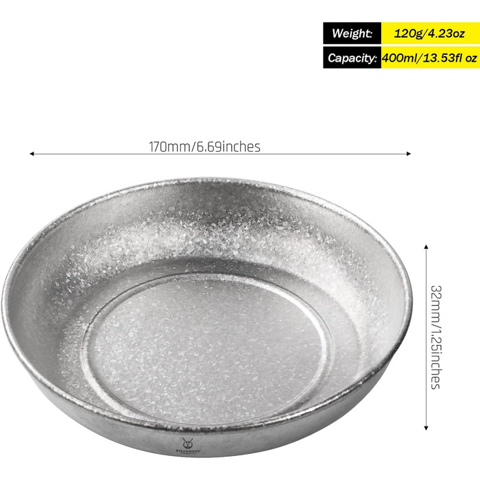 Серебряные миски для пикников 400 мл SILVERANT