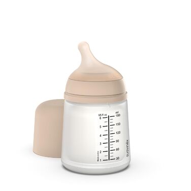 Силіконова дитяча пляшечка Zero Zero Anti-Colic Slow Flow (S), 0 місяців, пляшечка для новонароджених, годується грудним вигодовуванням, 180 мл (180 мл - Adaptive Flow (A), Light)