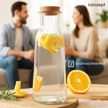 Набір графинів для води з кришками 3 шт 1 л KONZEPT