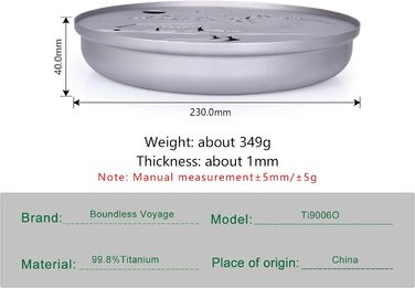 Титановый поднос для чая Ti15128b Boundless Voyage