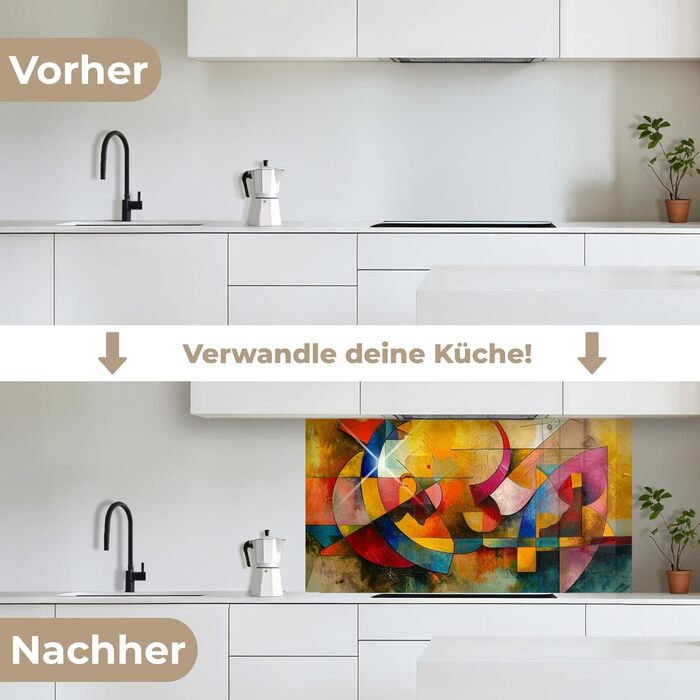 Кухонний фартух 60x80 см Самоклеючий настінний захисний екран для кухні Кухонний фартух Кухонні фасади Кухонні фартухи Кухонна стіна Вода - Пейзаж - (Мистецтво - Абстрактне, 80 x 150 см)