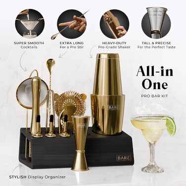 Професійний набір для приготування коктейлів із 14 предметів Bare Barrel