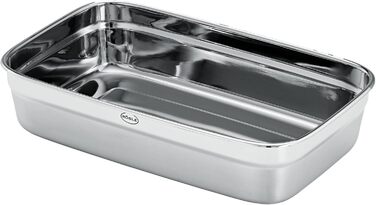 Контейнер для хранения 1 л прямоугольный с разделителем и бамбуковой крышкой FLEXX 2GO Rosle