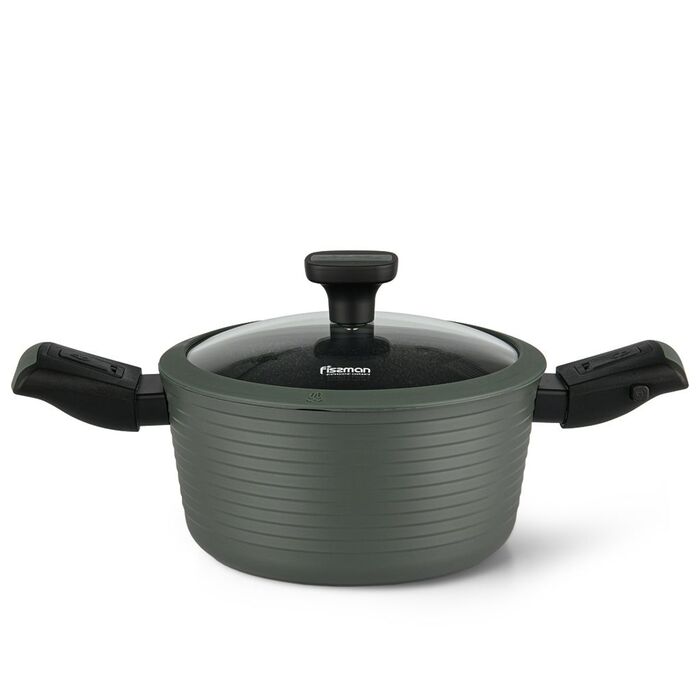 Каструля Fissman BRILLIANT 20x10см / 2,6л зі знімними ручками (14381)