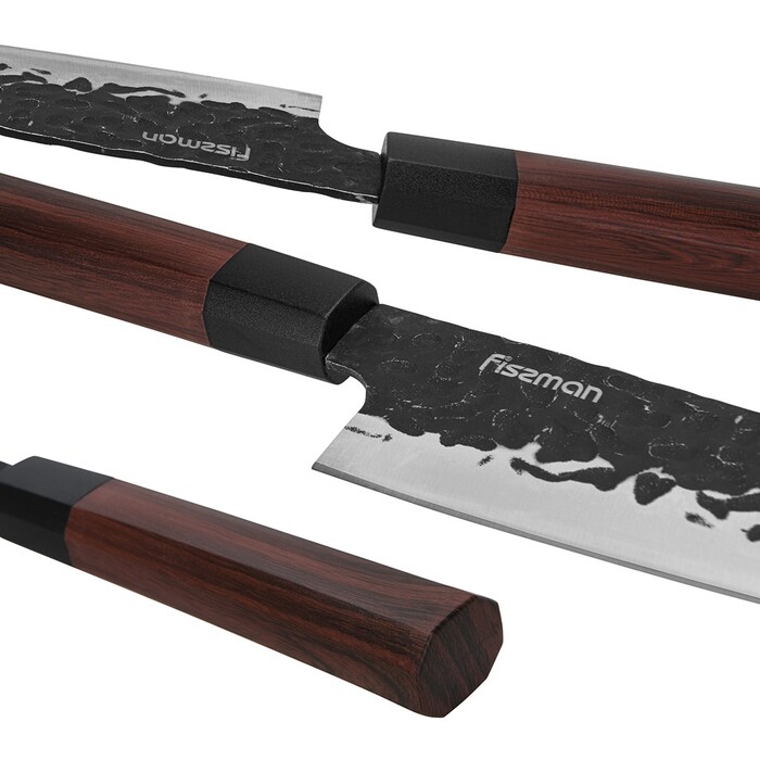 Набір ножів Fissman придметів KENDO з магнітною планкою і точилом сталь X30Cr13 (2703)