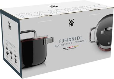 Набір каструль зі скляними кришками, 4 предмети, чорний Fusiontec Mineral Pro WMF