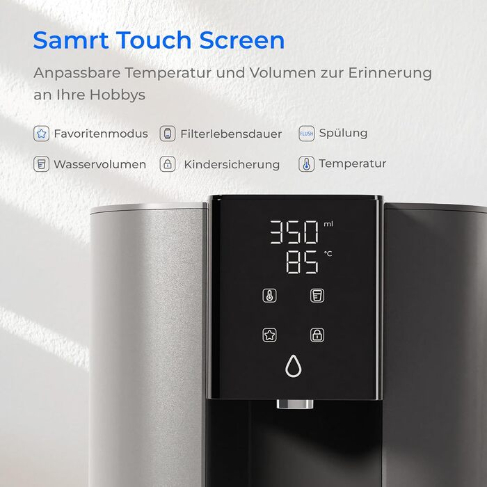 Настільна система зворотного осмосу CoreRO з функцією миттєвого нагрівання води WD-C1H Waterdrop