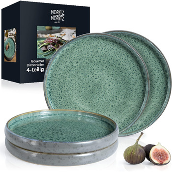 Набір посуду з керамограніту Moritz & Moritz SOLID з 18 предметів набір посуду на 6 персон кожна, що складається з 6 обідніх тарілок, маленьких, глибоких (4 шт. великі тарілки)