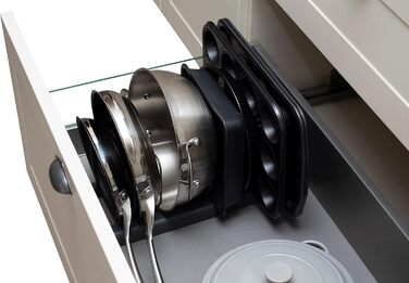 Тримач для посуду розсувний, сірий Simplywire